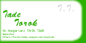 tade torok business card